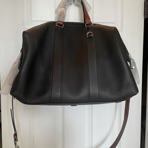 Brand new Ralph Lauren leather duffle bag with brown leather straps